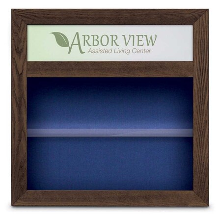 United Visual Products Outdoor Enclosed Combo Board, 42"x32", Bronze Frame/Black Porc & Apricot UVCB4232ODBZ-BLKPORC-APRICOT